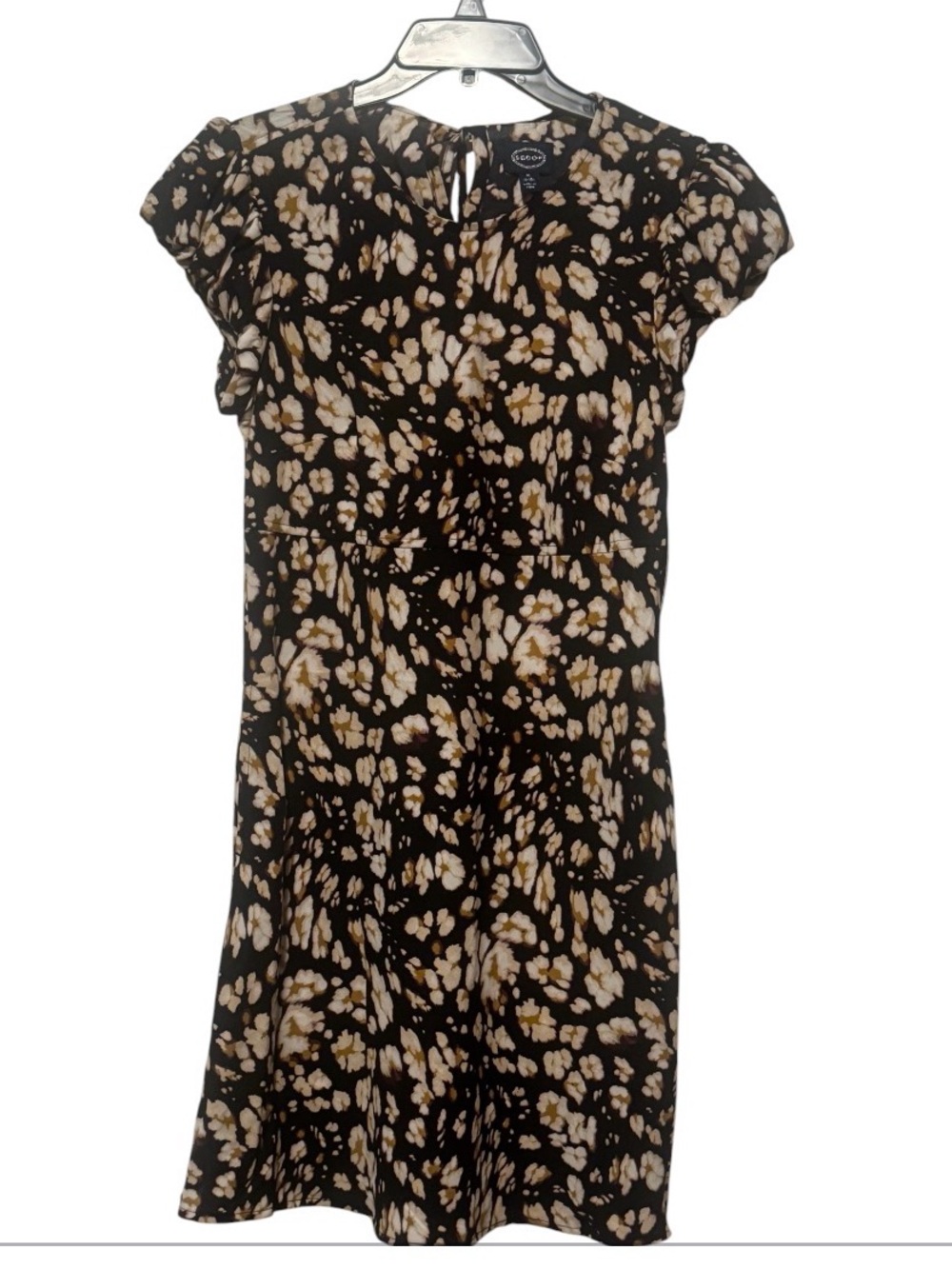 Black Floral Cap-Sleeve Midi Dress 👗 NWT Gorgeous